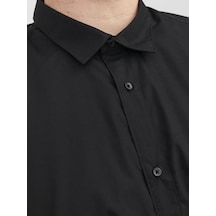 Jack & Jones Büyük Beden Uzun Kollu Gömlek - Joe - 12200623 Siyah