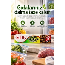 Kilitli Buzdolabı Poşeti - 10 Lu Paket - Orta Boy