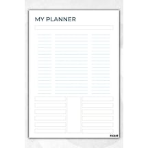 Zamansız Çok Amaçlı Günlük Haftalık Aylık Planlayıcı - A4 Ebat Yapılacaklar - 30 Yaprak - Planner - 2626 Çok Renkli