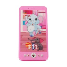Oyuncak Pembe Telefon Sesli Pilli Fil Figürlü Oyuncak Telefon