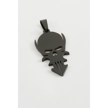Zengemtx Kuru Kafa Çelik Kolye Ucu 3,5 Cm-siyah Çok renkli