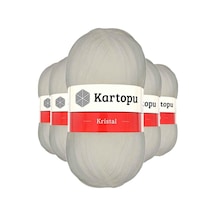 5 Adet Kristal Çift Katlı El Örgü Lif İpi Ekru K013