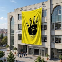 Rabia -tek Vatan -devlet -bayrak -millet Bayrağı 140gr Premium Raşel Kumaş 6x9 Metre Diğer