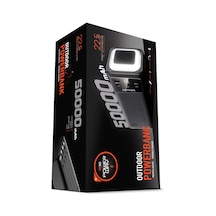 50.000 Mah Pd 22.5w Hızlı Şarj Dahili Kablolu Kamp Taşınabilir Güç Kaynağı Siyah Pd50 Powerbank