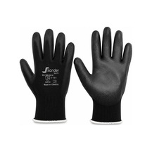Sander G-111330 Nitril İşçi Eldiven - No 9 Medium Siyah Beyaz Başlık- 10'li Paket