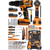 Eisenn 88 V 10 Ah Darbeli Akülü Vidalama Matkap 100 Pcs Usta Set