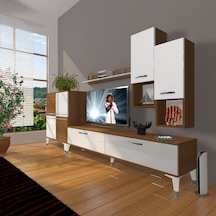 Decoraktiv Eko 6da Mdf Std Silver Tv Ünitesi Tv Sehpası Ceviz - Beyaz