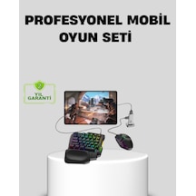 5 İ 1 Arada Mobil Oyun Seti Bluetooth 5.3 Klavye Mouse Dönüştürücü Gaming Kit