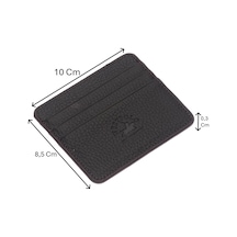Westpolo Unisex Süper Slim Para Bölmeli Hakiki Deri İnce Kartlık Cüzdan 6 Bölmeli - 49mat Kahverengi