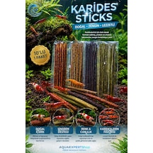 Aqua Expert Karides Sticks Karides Yemi 10 Lu Paket Doğal Besleyici Çubuk Yem Özel Formül - Red Pepper