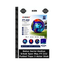 Delux Serisi Hediye Erkek Spor Maç Ft-222 Futbol Topu 3 Astar Stok Çok Renkli