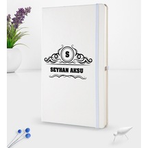 Kişiye Özel İsimli Beyaz Termo Deri Defter 16X24Cm Model 33
