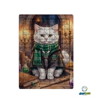 Ghostbastır Design Harry Potter Syltherin Kedili 99 Parça Ayaklı Puzzle Dekoratif Çocuk Yapbozu 0189