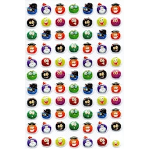 Sticker Kabartmalı A4 Boyutunda Stiker Defter, Planlayıcı Etiket Lim101 - Mini Sevimli Canavarlar