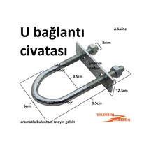 U Civata Bağlantı Elemanı M-8 U Montaj Aparatı Boru Montaj Çanak