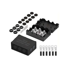 Pazly 500a Yüksek Güçlü Siyah Deniz Araç Bus Barı, 4x M8 2x M10 Bağlantılı Güç Dağıtım Bloku