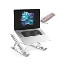 İlka07 Taşınabilir 7 Kademeli Laptop Stant Bilgisayar Stant Notebook Stant Tüm Laptoplarla Uyumlu Bilgisayar Standı Taşınabilir Metal Kaymaz Stant Dizüstü Bilgisayar Stantı