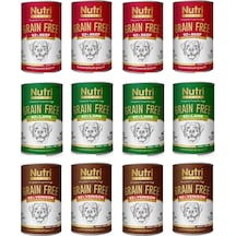Nutri Canin Tahılsız 3 Çeşit Karma Köpek Konserve 400 Gr. X 12 Adet