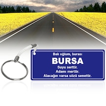 Kişiye Özel Yol Tabela Anahtarlık (bursa)