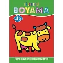 Eğlenceli Boyama - 3 Yaş Üstü 4'lü Pastel Boya Hediyeli- Parıltı Yayınları