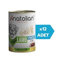 Anatolian Premium Adult Lamb Pate Kuzulu Yetişkin Köpek Ezme Konserve 12 x 400 G
