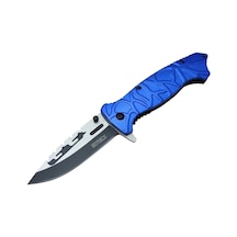 M30b Tırtıklı Kamp Çakı 21 Cm - Plastik Sap, Otomatik, Kemerlikli Diğer