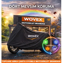 Benda Rock 250 İle Uyumlu Motosiklet Brandası,arka Çanta Uyumlu Motor Branda,siyah