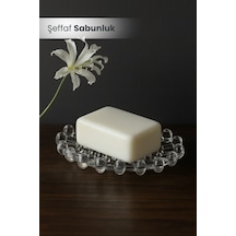 Şeffaf Sabunluk - Silikon Kalıp Sabun Kurutucu Altlık - Lavabo Kenarı Katı Sabun Tutucu Şeffaf