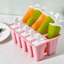 Pembe Popsicle Maker Popsicle Kalıpları  Silikon Buz Pop Kalıpları Bpa Popsicle Kalıp Yeniden Kullanılabilir Kolay Bırakılan