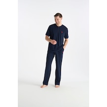 U.S. Polo Assn. Lisanslı Erkek Lacivert Pijama Takım 19029