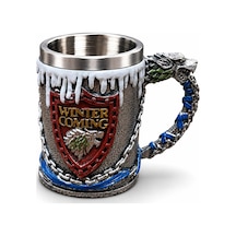 4 Adet Game Of Thrones Tasarımlı 3d Paslanmaz Çelik Kupa Mug Bardak, İçecek Servisi, 12 X 9 Cm