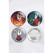 Hollow Knight Silksong Video Oyun Çanta Süsü İğneli Buton Rozet Seti 3 Adet Üçlü