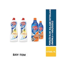 2 Adet 675 Ml Elde Bulaşık Deterjanı Limon + 2 Adet 1000 Ml Ekstra Güçlü Yağ Çözücü