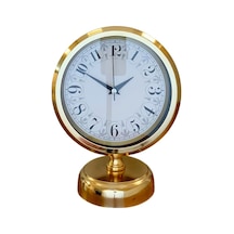 Büro Ev Ofis Hediyesi İçin 25x20cm Gold Metal Masa Saati Diğer