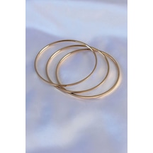 316l Çelik Gold Renk Ajda Model Kadın 65 Mm Bilezik Çok Renkli