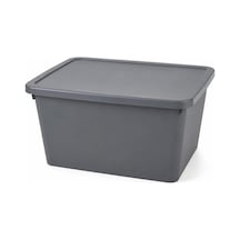Orret Home 20 Litre Kapaklı Plastik Depolama Kutusu Organizer Kutu Çok Amaçlı Düzenleyici Saklama Kutusu Ev İçi D Çok Renkli