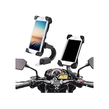 Motosiklet Telefon Tutucu Cvmt-01 Aynaya Montaj Motosiklet Universal Telefon Tutucu Navigasyon Takip İçin Tasarlanmış 3.5 İnch & 7 İnch Telefonlar İçin Tutucu Standı