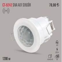 Cata Ct-9242 Sıva Altı Sensör 1200 Watt Beyaz