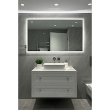 Digital Hayat Beyaz Led Işıklı Dikdörtgen Ayna Dekoratif Banyo Makyaj Aynası Yatay Ve Dikey Kullanım 30x50cm - 60x80cm Beyaz