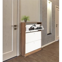 3 Katlı Modern Ayakkabılık Beyaz