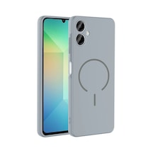Zore Galaxy A06 Kılıf M-safe Şarj Özellikli Nvth Meta Kapak - Titanyum-gri