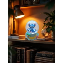Işıklı Püskürtmeli 10cm-8cm -mavi Renk Sarı Altlık Stitch K...
