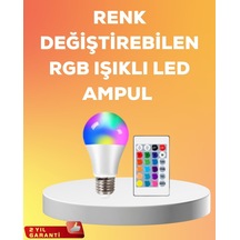 Rgb Uzaktan Kumandalı Led Ampul 16 Renk A Kalite 2025 Model  Mh-hs7853-7270
