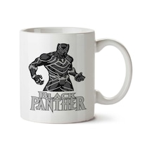 Black Panter Tasarım.png İki Tarafı Baskılı Kupa Bardak Çok Renkli