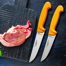 Lazbisa Mutfak Bıçak Seti Et Kurban Kasap Bıçağı Gold Seri (1-2)