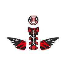 Tank Pad Seti Bajaj Pulsar Siyah Kırmızı Beyaz 002