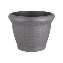 Tr Hs02 Hasır Saksı Tabaklı 25cm, 6 Litre Antrasit Diğer