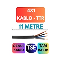 Öznur 4x1 Ttr Kablo Metre Seçenekli Siyah - 11 Metre