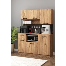 Ervin Kahve Köşesi 2 Kapaklı Boy Dolaplı Airfry Kiler Dolabı Çok Amaçlı Atlantik Çam Atlantik Çam