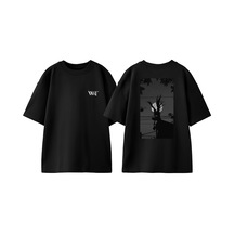 Thewert Death Note Ryuk 3 Tasarım Sırt Baskılı Pamuk Siyah Oversize T-shirt